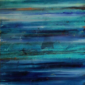 Peinture intitulée "Aquatique" par Pascal Buffard, Œuvre d'art originale, Huile Monté sur Châssis en bois