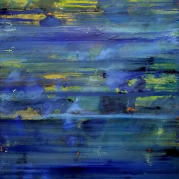Painting titled "Inspiration Majorel…" by Pascal Buffard, Original Artwork, Oil Mounted on Wood Stretcher frame
