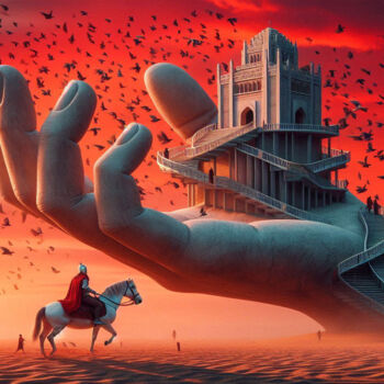 Digital Arts titled "un château dans le…" by Modane, Original Artwork, AI generated image
