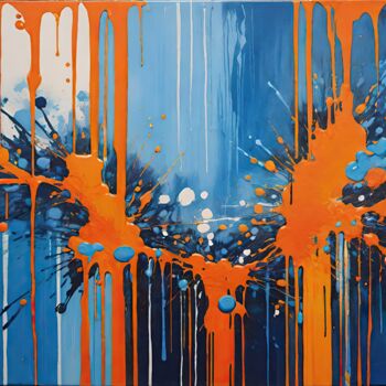 Digital Arts titled "4294" by Jeff Iverson, Original Artwork, 2D Digital Work Mounted on Wood Stretcher frame