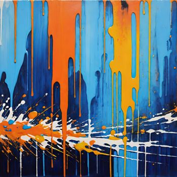 Digital Arts titled "4296" by Jeff Iverson, Original Artwork, 2D Digital Work Mounted on Wood Stretcher frame