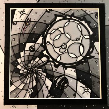 Dessin intitulée "(30) - en solo ( ga…" par Vincent Gibert, Œuvre d'art originale, Marqueur
