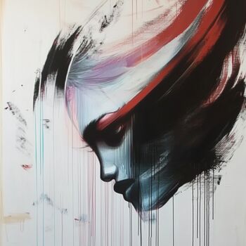 Digitale Kunst getiteld "Woman Portrait" door Angelica Fom, Origineel Kunstwerk, Acryl