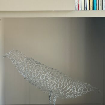 Scultura intitolato "BIRD" da Gianluca Angelini, Opera d'arte originale, Filo