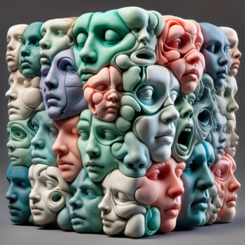 Digital Arts titled "Inescapable Abstrac…" by Alberto Capitani, Original Artwork, AI generated image