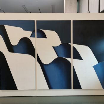 Painting titled "Rebound" by Olivier Secretan, Original Artwork, Acrylic Mounted on Wood Stretcher frame