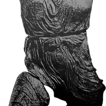Peinture intitulée "Greek Fragment" par Olivier Secretan, Œuvre d'art originale, Pochoir Monté sur Panneau de bois