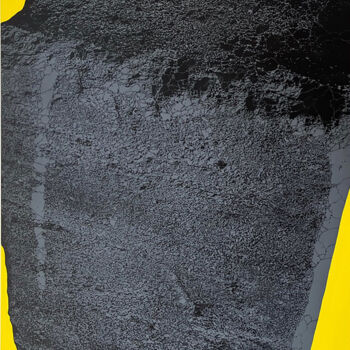 Peinture intitulée "Black Rock" par Olivier Secretan, Œuvre d'art originale, Pochoir Monté sur Châssis en bois