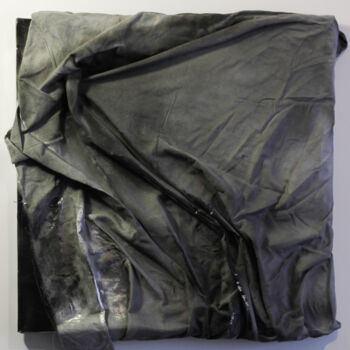 Painting titled "DEAD FISH" by Mariia Kuzovleva, Original Artwork, Spray paint Mounted on Wood Stretcher frame