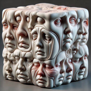 「Drained Minds: The…」というタイトルのデジタルアーツ Alberto Capitaniによって, オリジナルのアートワーク, AI生成画像