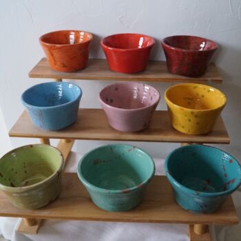 Design titled "9 TASSES A THE" by Isabelle Zwang, Original Artwork, Table art