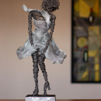 Sculpture titled "Marilyn Monroe" by Karen Axikyan, Original Artwork, Metals
