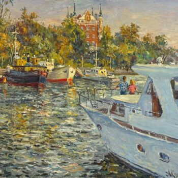 Peinture intitulée "Stockholm. View of…" par Kolokolov Anton, Œuvre d'art originale, Huile