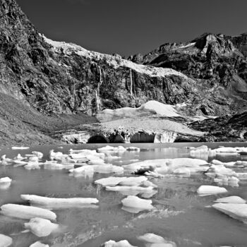 Photography titled "FELLARIA GLACIER" by Alfonso Catalano, Original Artwork, Digital Photography Mounted on Other rigid panel