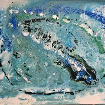 Peinture intitulée "Paradise from Above" par Filipe Jardim, Œuvre d'art originale, Acrylique Monté sur Panneau de bois