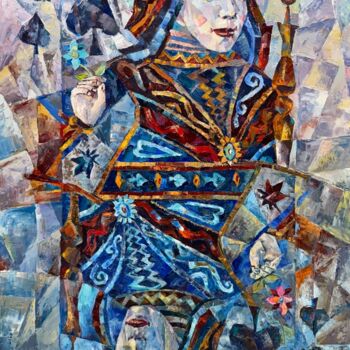 Ζωγραφική με τίτλο "Queen of spades" από Kolokolov Anton, Αυθεντικά έργα τέχνης, Λάδι