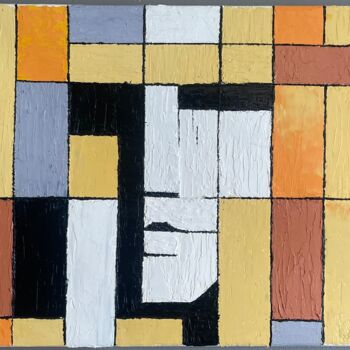 Peinture intitulée "Tristesse refoulée" par Willyam Martin, Œuvre d'art originale, Huile Monté sur Châssis en bois