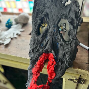 Sculpture titled "Delerium" by Kari Hudelson, Original Artwork, Clay