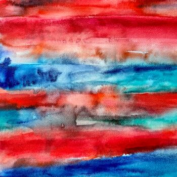 绘画 标题为“Blurred borders” 由Victoria Romanenko, 原创艺术品, 水彩