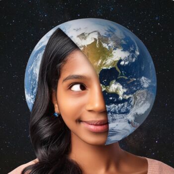 Digital Arts titled "Adopt the Earth" by Sandeep Kumar Mishra, Original Artwork, 2D Digital Work