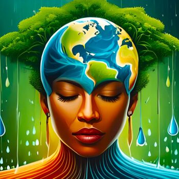 Digital Arts titled "Adopting the Earth" by Sandeep Kumar Mishra, Original Artwork, 2D Digital Work
