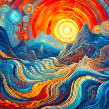 Painting titled "Evening" by Sandeep Kumar Mishra, Original Artwork, Watercolor