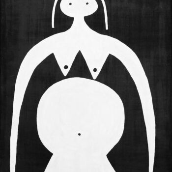 Malerei mit dem Titel "Mujer" von Enrique Pichardo, Original-Kunstwerk, Acryl
