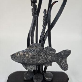 Sculpture titled "Pisces 2" by Kent Knapp, Original Artwork, Metals