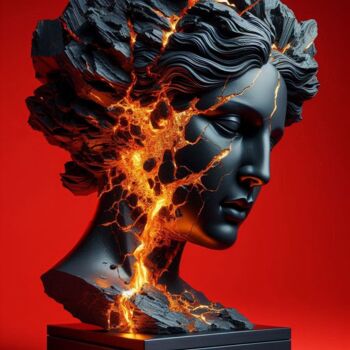 Digital Arts titled "GOLD FUSION" by Modane, Original Artwork, AI generated image