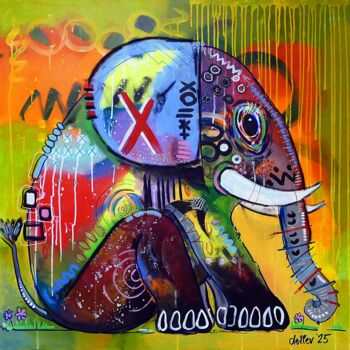 Painting titled "SWEET LAZINESS" by Detlev Eilhardt, Original Artwork, Acrylic