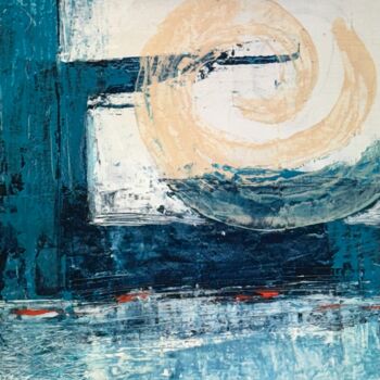 Peinture intitulée "The wave 1" par Delphine Le Corre, Œuvre d'art originale, Acrylique Monté sur Châssis en bois