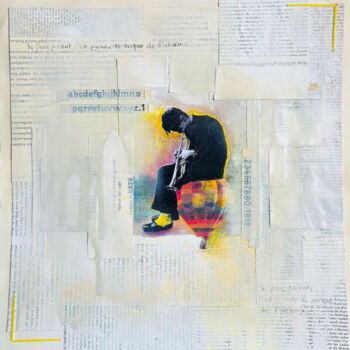 Collages titled "« Flying Chet », Ho…" by Pauline Joerger, Original Artwork, Collages