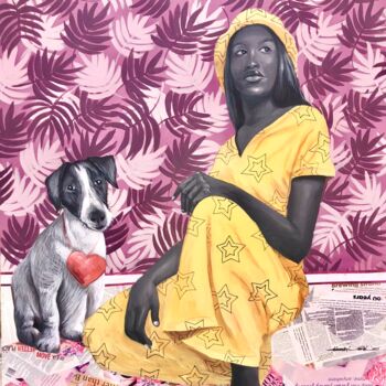Pintura intitulada "STARRY EMBRACE" por Oluwaseyi Olaide, Obras de arte originais, Acrílico