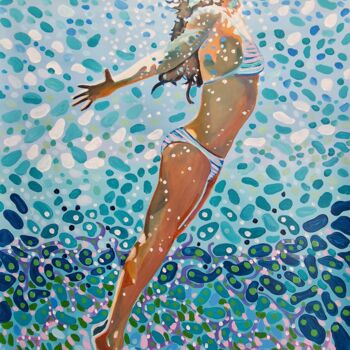 绘画 标题为“Underwater Turquois…” 由Alexandra Djokic, 原创艺术品, 丙烯