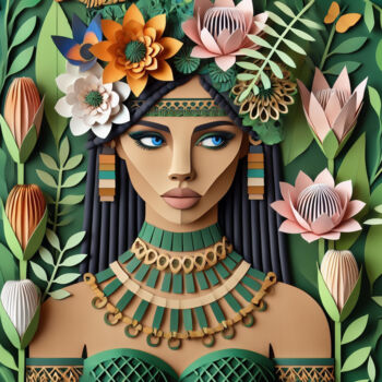 数字艺术 标题为“Jungle Empress: A D…” 由Alberto Capitani, 原创艺术品, AI生成的图像