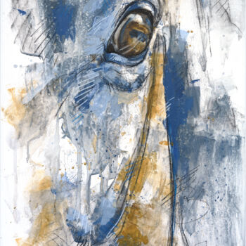 Ζωγραφική με τίτλο "Expression 39t" από Benedicte Gele, Αυθεντικά έργα τέχνης, Ακρυλικό Τοποθετήθηκε στο Ξύλινο φορείο σκελε…