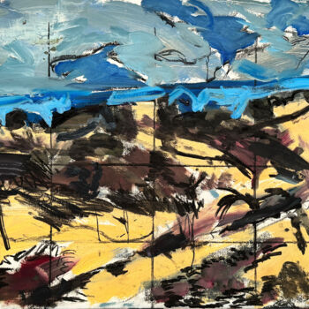 Ζωγραφική με τίτλο "Oakscape" από Darren Jekel, Αυθεντικά έργα τέχνης, Λάδι