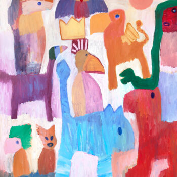 Peinture intitulée "Mythical Creatures…" par Tommy Lennartsson, Œuvre d'art originale, Acrylique