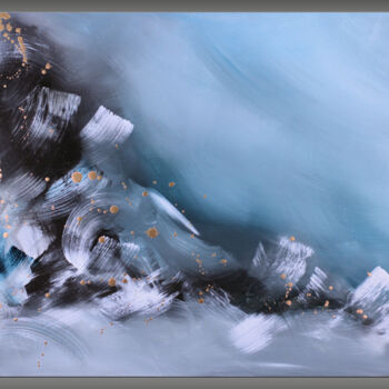 Painting titled "Whispering Storm" by Edelgard Schroer, Original Artwork, Acrylic Mounted on Wood Stretcher frame