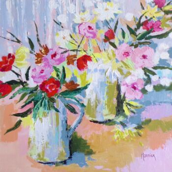 Peinture intitulée "Pink Life 7" par Cathy Monnier, Œuvre d'art originale, Acrylique Monté sur Châssis en bois