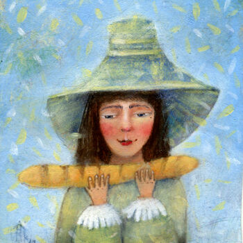 Painting titled "Хлеб наш насущный" by Ekaterina Vitvinova, Original Artwork, Acrylic