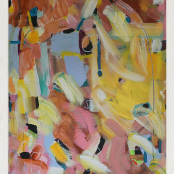 Painting titled "My own thoughts 3" by Geertlemmers Lemmers, Original Artwork, Acrylic Mounted on Wood Panel