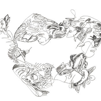 印花与版画 标题为“Pangée 12” 由Rémy Verneuil, 原创艺术品, 铅笔