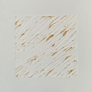 Painting titled "Golden Veins" by Tasha Ali, Original Artwork, Acrylic Mounted on Cardboard
