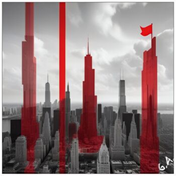 Digital Arts titled "Skyline Fusion 1 Ne…" by Gaboriau Gérald, Original Artwork, Digital Photography