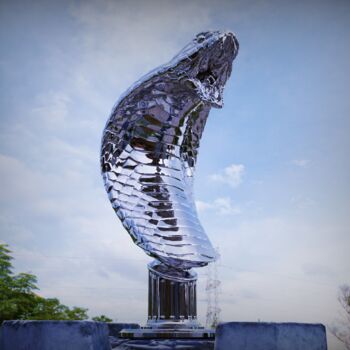 제목이 "Cobra Head Statue S…"인 조형물 Sebastian Novaky로, 원작, 스테인레스 스틸
