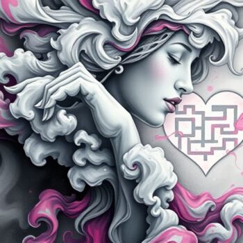 Digital Arts με τίτλο "My darling of smoke" από Modane, Αυθεντικά έργα τέχνης, Εικόνα που δημιουργήθηκε με AI