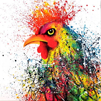 Painting titled "Ose briller !" by Sylvie Clain, Original Artwork, Acrylic Mounted on Wood Stretcher frame