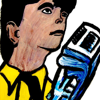 "gene le rocker" başlıklı Tablo José Espiguinha tarafından, Orijinal sanat, Akrilik