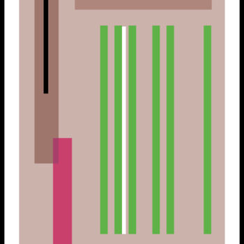 Digitale Kunst getiteld "Green Stripes" door Frank Verreyken, Origineel Kunstwerk, Digitaal Schilderwerk